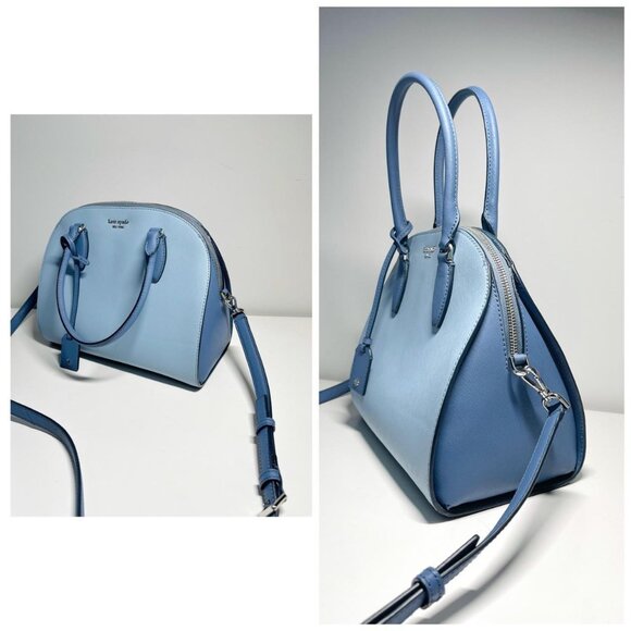 Kate Spade Large Reiley Crossbody Bag in the Color Blue Dawn - Picture 2 of 4